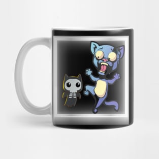 Funny Cat Scary Halloween Mug